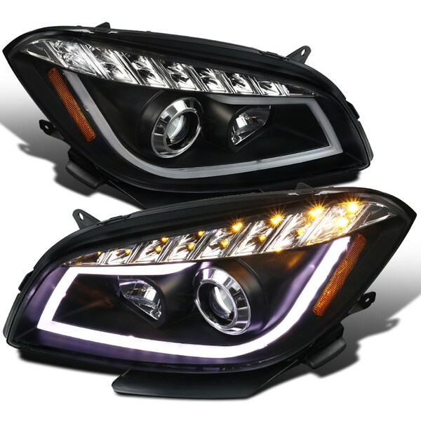 Spec-D Tuning 08-12 Chevrolet Malibu Projector Headlights - Black 2LHP-MBU08JM-TM - main
